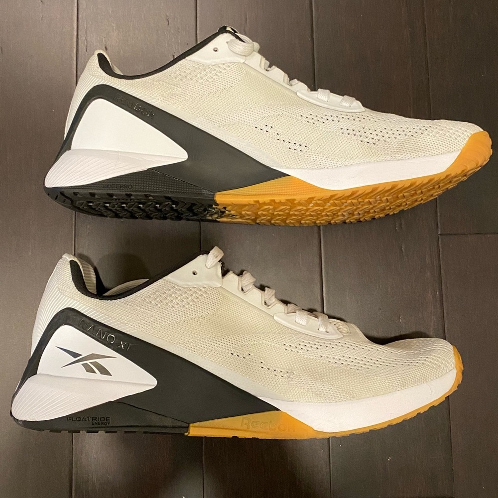 Reebok Nano X1 White, Black, Gum Size 11.5